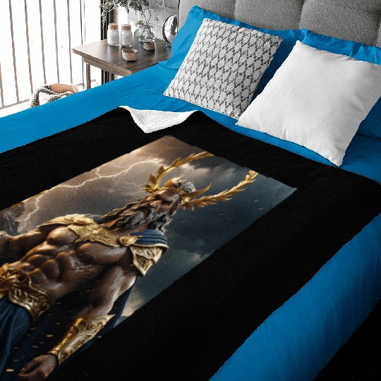 Zeus Jupiter Roman Greek God Baby Blankets