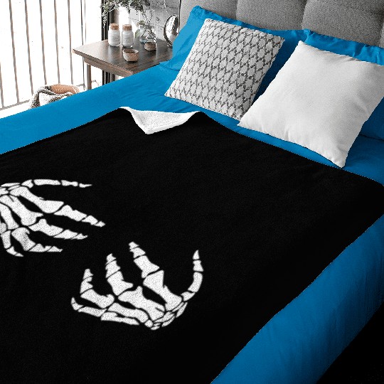 Skeleton Hand Baby Blankets, Funny Halloween