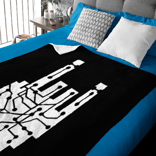 Heavy metal nerd electronic circuits hand gesture Baby Blankets
