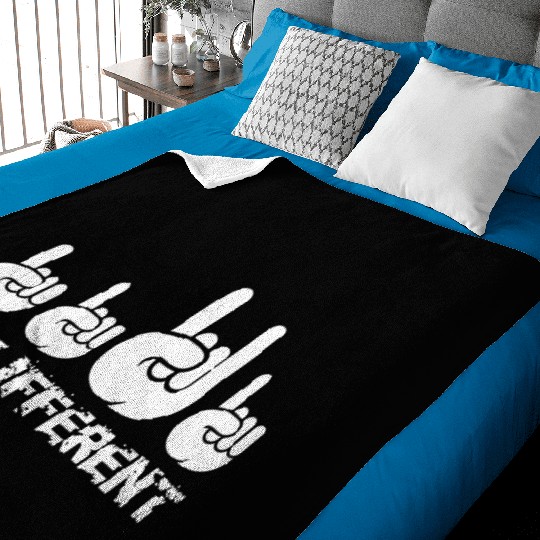 4 Be Different Heavy Metal Hard Rock Hand Gestures Baby Blankets