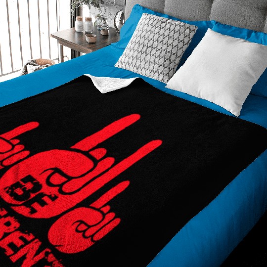 3 Be Different Heavy Metal Hard Rock Hand Gesture Baby Blankets