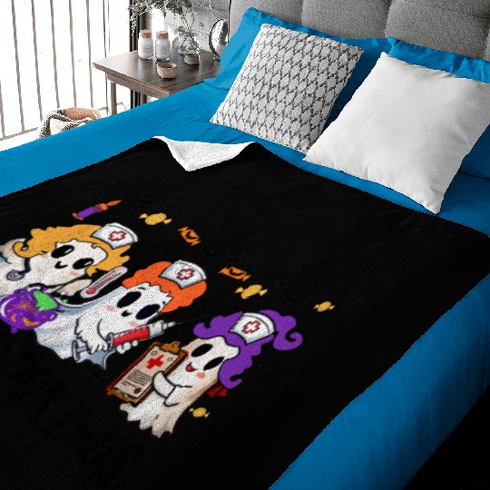 Hocus Poke us Witch Nurse Halloween Baby Blankets