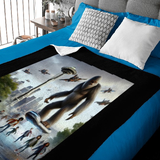 Sasquatch Hoverboard Defender Baby Blankets