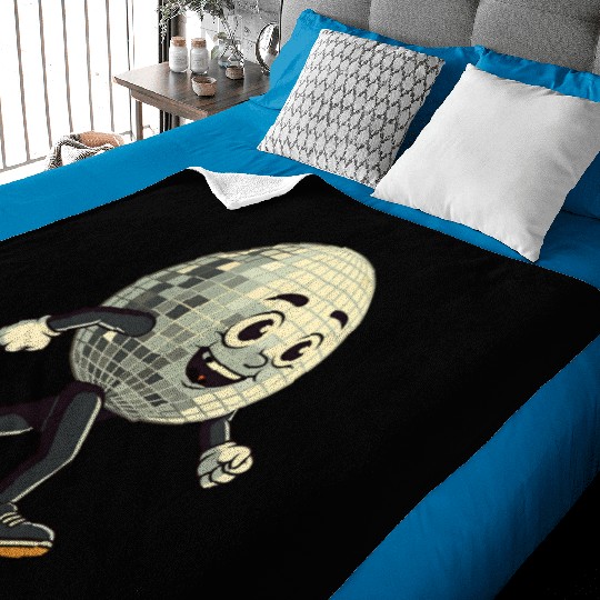 Disco Ball Walking - Retro Funk in Motion Baby Blankets