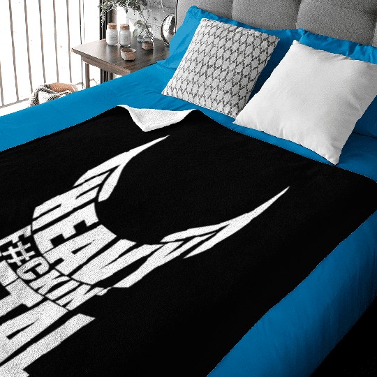 Heavy F#ckin' Metal Hard Rock Fun Music Text Quote Baby Blankets