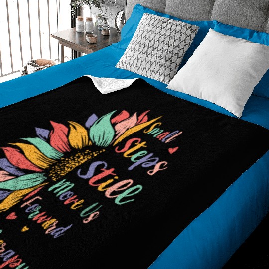 Small Steps Still Move Us Forward Physical Therapy Baby Blankets