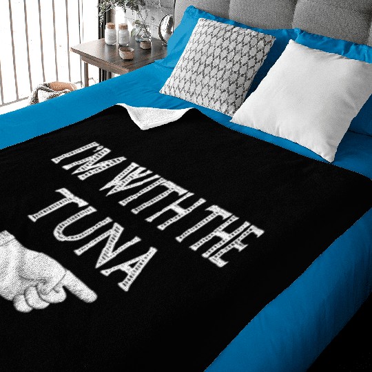 I'm With The Tuna Matching Halloween Costume Party Baby Blankets