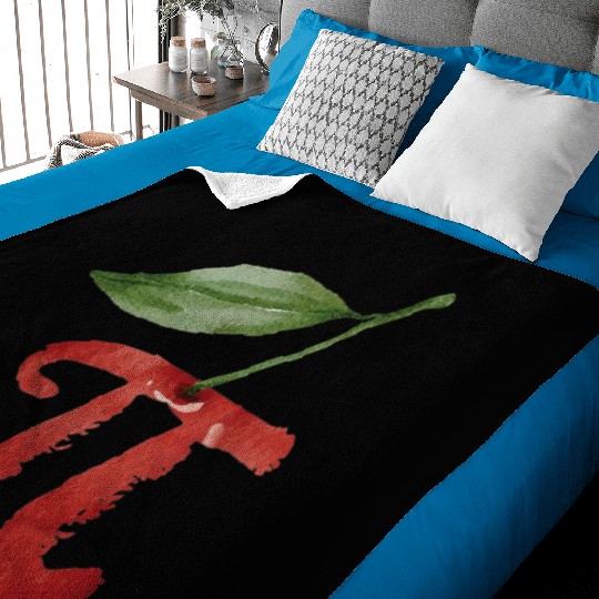 Cherry Pi Day Funny Pie Cherries 3.14 Science Baby Blankets