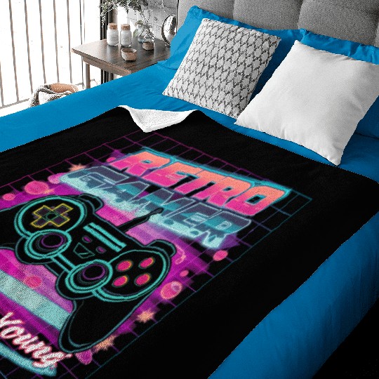 Retro Gamer Forever Young 01 Baby Blankets