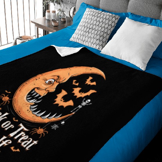 Trick or Treat Yo'self Halloween Moon Design Baby Blankets