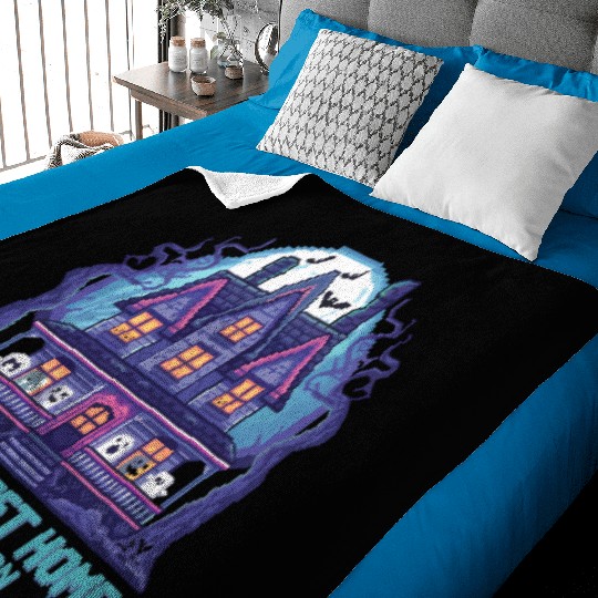 8 Bit Haunted House 01 Baby Blankets