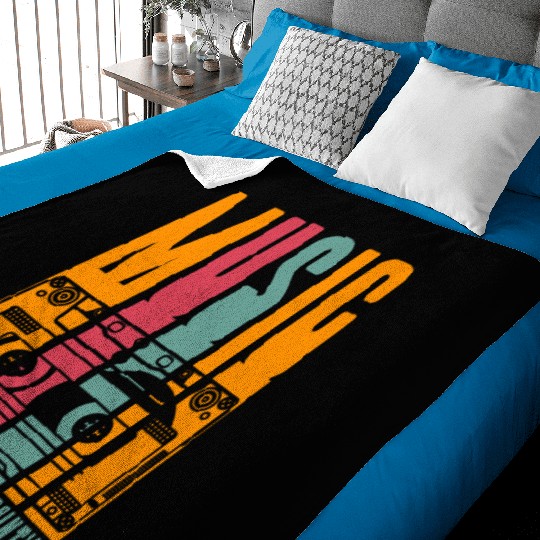 Vintage cassette tape recorder Baby Blankets