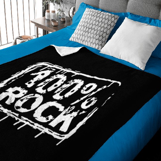 100 % Percent Rock Music Graffiti Drops Text Stamp Baby Blankets