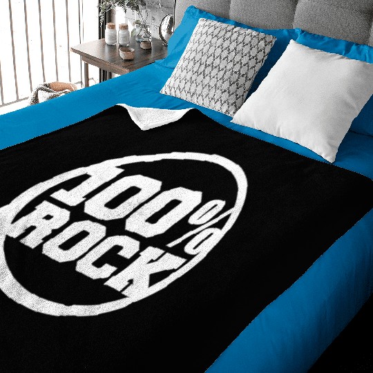 100 % Percent Rock Music Graffiti Drops Text Stamp Baby Blankets