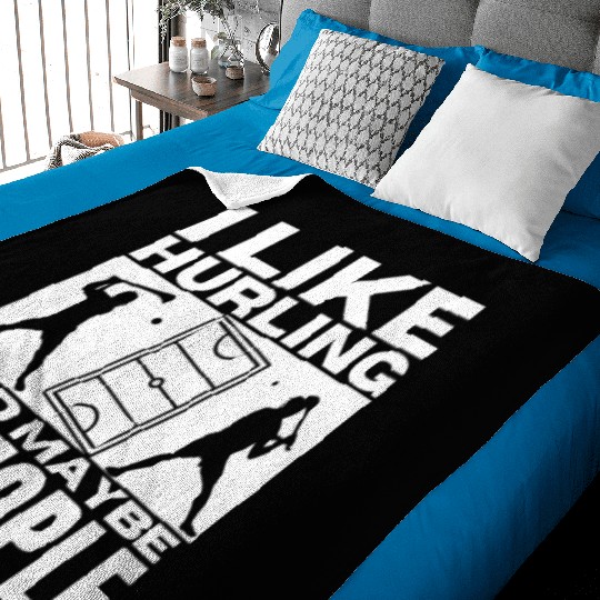 I Like Hurling And Maybe 3 People Funny Hurling Baby Blankets