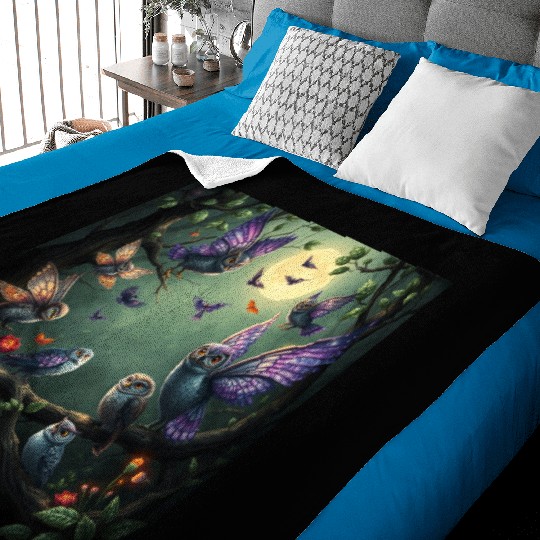 Enchanted Forest Creatures Halloween Ideas Baby Blankets