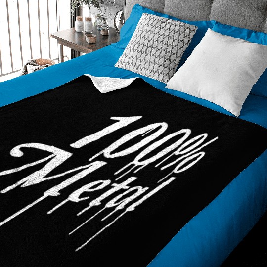 100 % Percent Metal Music Fun Graffiti Drops Stamp Baby Blankets