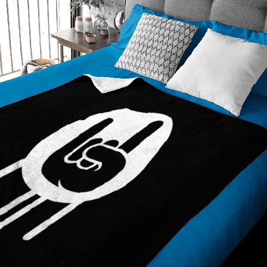 Heavy metal graffiti drop horn finger hand gesture Baby Blankets