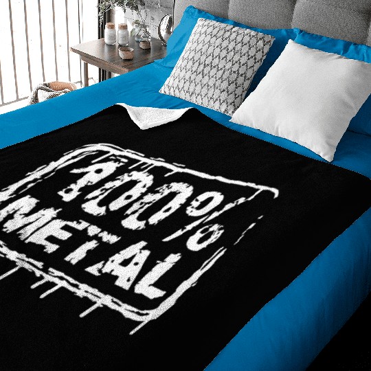 100 % Percent Metal Music Fun Graffiti Drops Stamp Baby Blankets