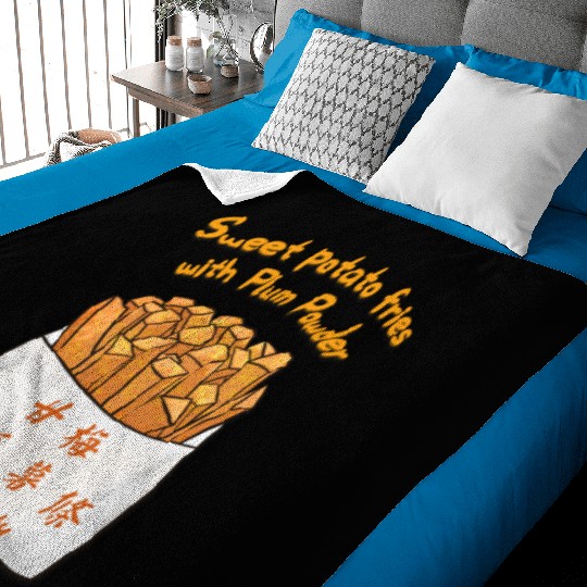 Taiwan food_ Sweet potato fries with Plum Powder Baby Blankets