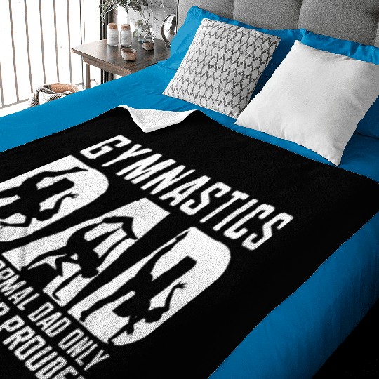 Like Normal But Louder Dad Funny Gymnastics Dad Baby Blankets