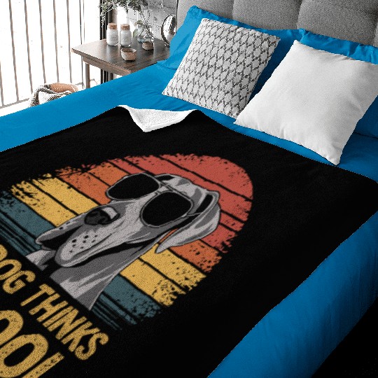 Great Dane My Dog Thinks Im Cool Baby Blankets