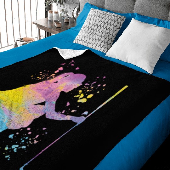 Golfer Colorsplash Kids Miniature Golf Baby Blankets