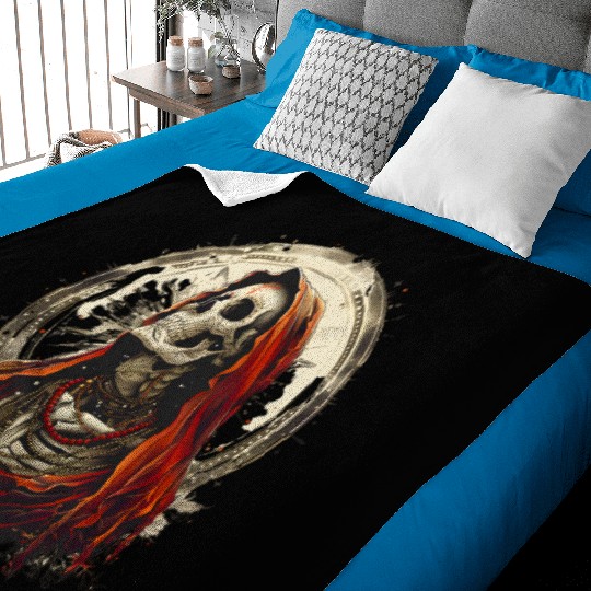 Santa Muerte Saint Death Mexican Sugar Skull Baby Blankets