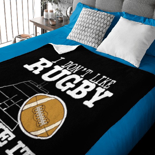I Love Rugby Funny Rugby Player Baby Blankets