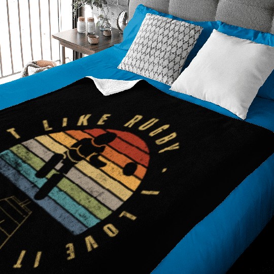 I Love Rugby Funny Rugby Player Baby Blankets