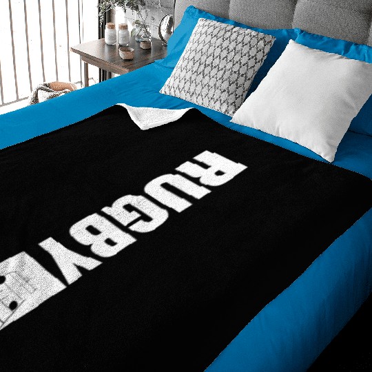 Rugby Coach Vintage Distressed Rugby Baby Blankets