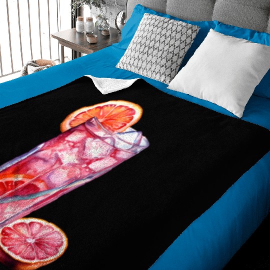 Grapefruit Citrus Cocktail Baby Blankets