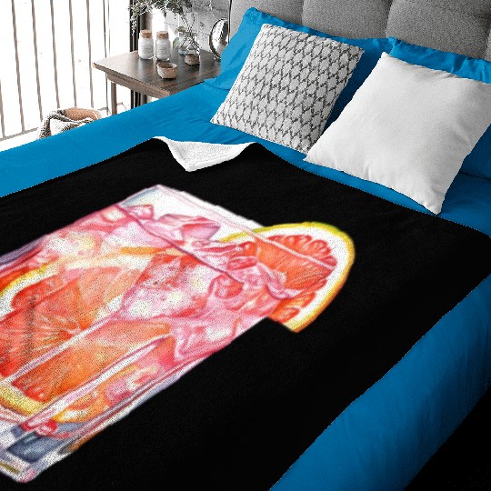 Grapefruit Citrus Cocktail Baby Blankets