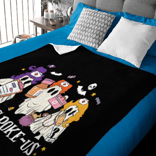 Hocus Poke-Us Funny Ghost Vintage Halloween Movie Baby Blankets