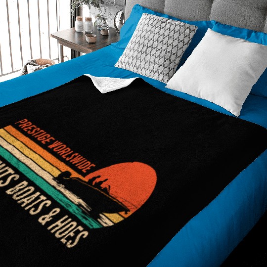 Vintage Retro Prestige Presents Boats And Hoes Baby Blankets