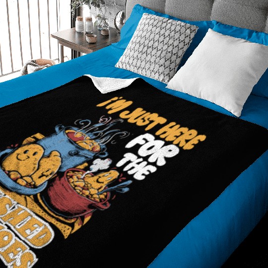 I'm Just Here For The Mashed Potatoes Thanksgiving Baby Blankets