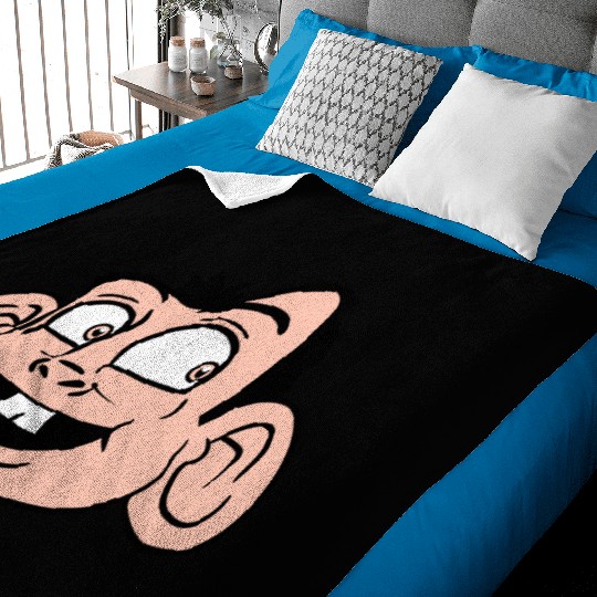 Monkey Face Sweet Cute Little Head Laughs Happy Baby Blankets