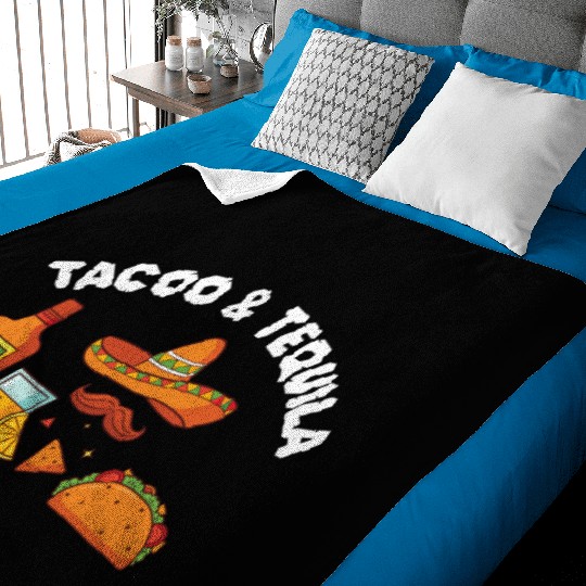 Tacos & Tequila Funny Taco Lover Saying Slogan Baby Blankets