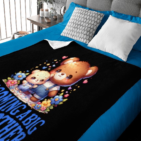 Soon I'll Be A Big Brother Cute Teddy Bears Baby Blankets