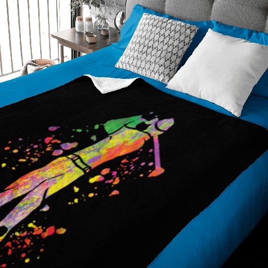 Golfer Colorsplash Kids Miniature Golf Baby Blankets