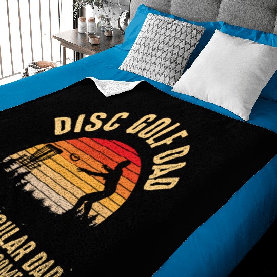 Disc Golf Dad design retro sunset disc golfing Baby Blankets