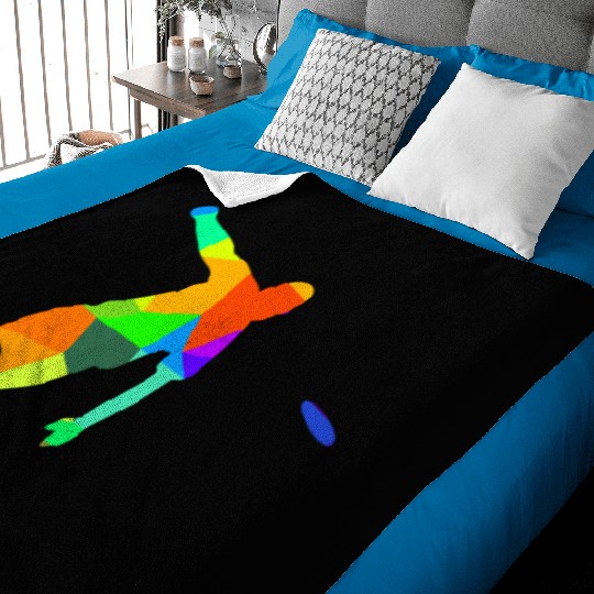 Ultimate Frisbee Rainbow Colors Polygon Sport Baby Blankets