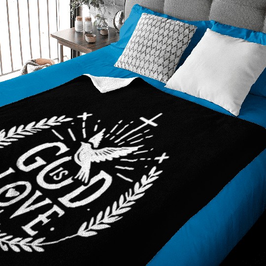 God is Love Baby Blankets