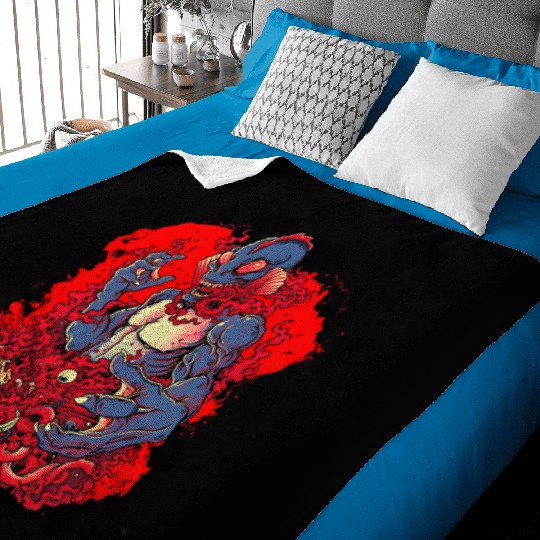 Fantasy Horror Creature - Death Lagoon Baby Blankets