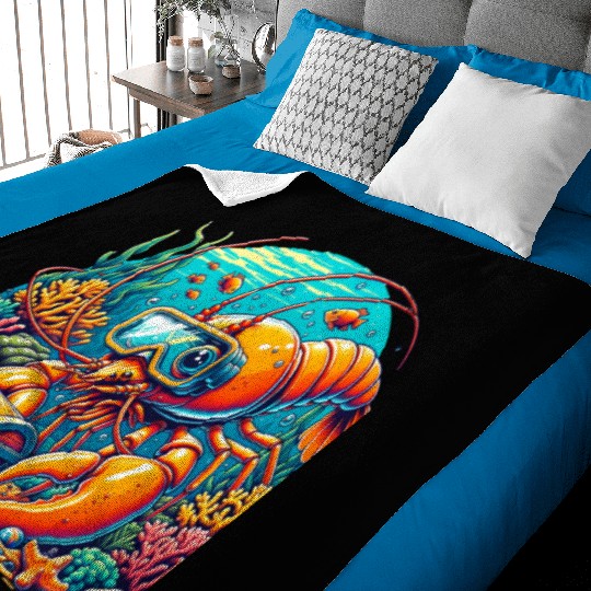 Shrimp Exploration-Underwater Adventure Baby Blankets