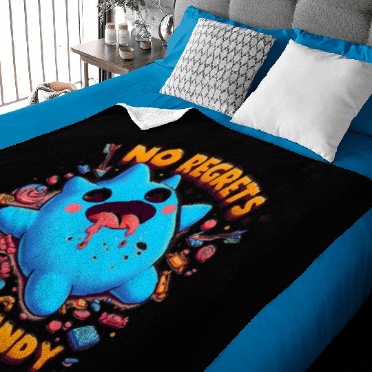 Stitch Halloween No Regrets Only Candy Baby Blankets