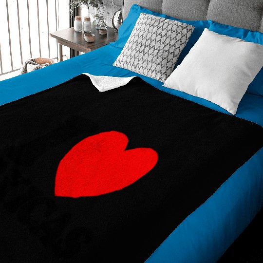 I Love Toxicas Red Heart Toxic Latinas Men'slove t Baby Blankets