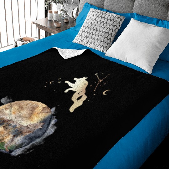 Wolf Moon Magic Baby Blankets