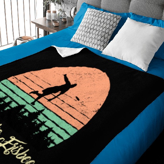 Ultimate Frisbee Vintage Retro Sunset Baby Blankets