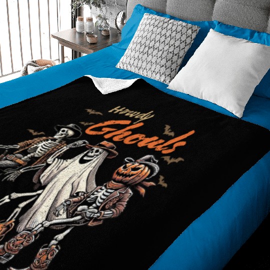 Skeleton Cowboys: Trick or Treat of Halloween Baby Blankets
